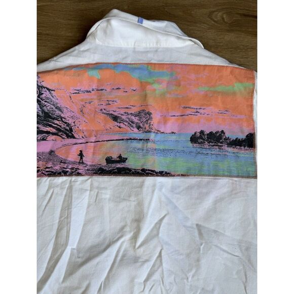 Alexander McQueen Genesis li Embroidered Printed Cotton Mini Shirt Dress SZ M - Picture 9 of 9